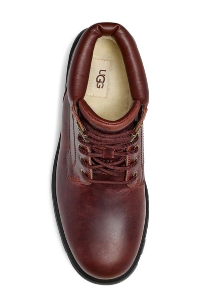 Shop Ugg Stenton Water Repellent Leather Boot In Cordovan Leather