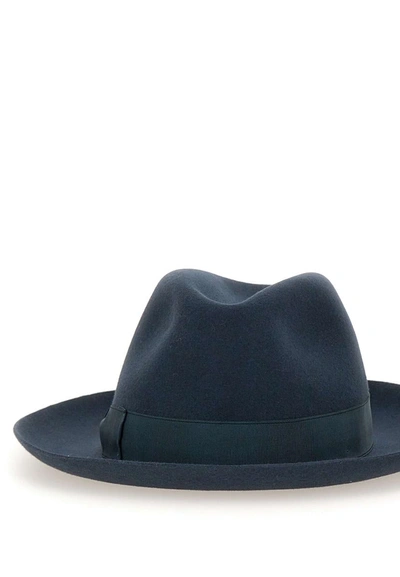 Shop Borsalino "folar" Hat In Blue