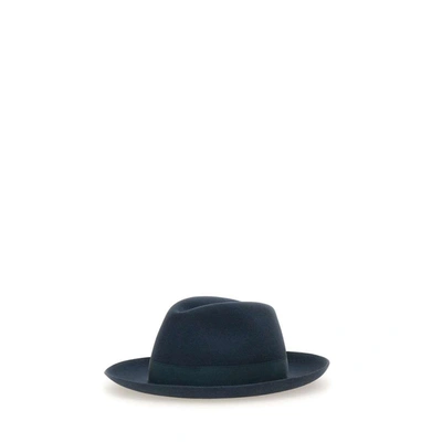 Shop Borsalino "folar" Hat In Blue