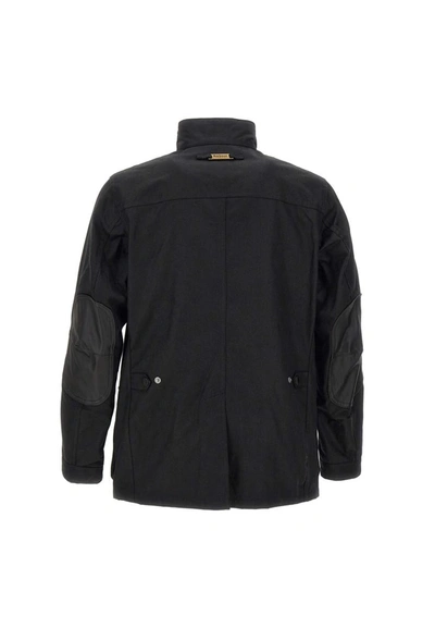 Shop Barbour ''ogston Wax'' Waxed Cotton In Black