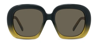 Shop Loewe Curvy Lw 40113u 96e Oversized Square Sunglasses In Brown