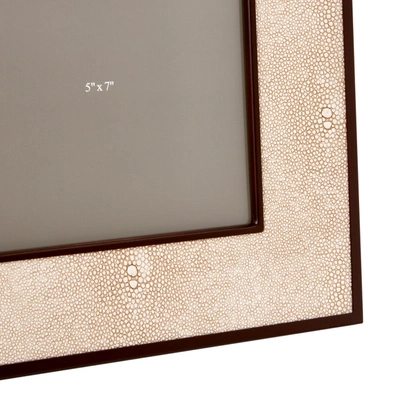 Addison Ross Ltd Uk Ecru Faux Shagreen & Bronze Photo Frame