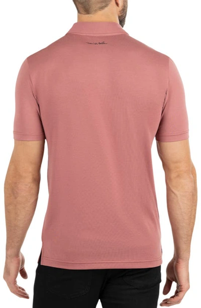 Shop Travismathew Red River Stretch Golf Polo In Roan Rouge
