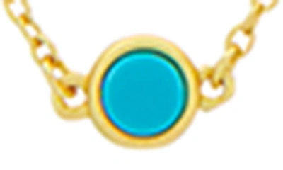 Shop Freida Rothman Brooklyn Coast Clover Disc Station Necklace In Silvr/gld/mother Of Pearl/turq