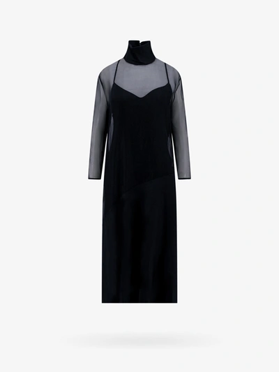 Shop Khaite Woman Dress Woman Black Long Dresses