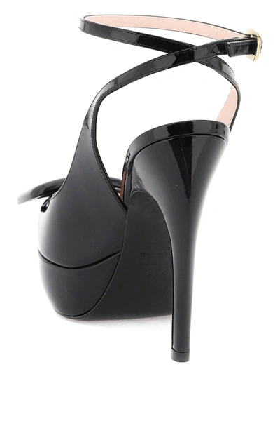 Shop Roger Vivier Patent Leather Viv' Choc Slingback Pumps Women In Black