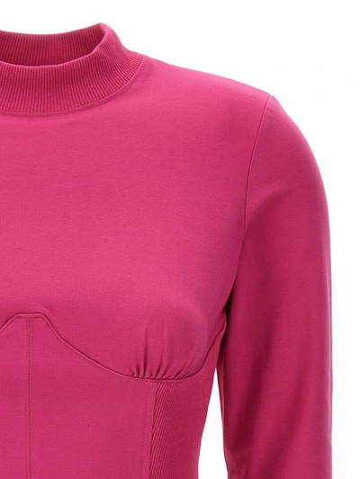 Shop Chiara Ferragni Flared Sweatshirt In Fuchsia