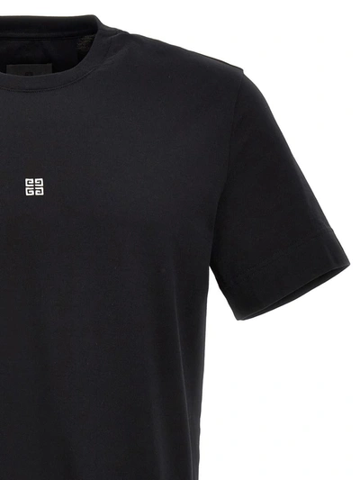 Shop Givenchy Embroidered Logo T-shirt In Black
