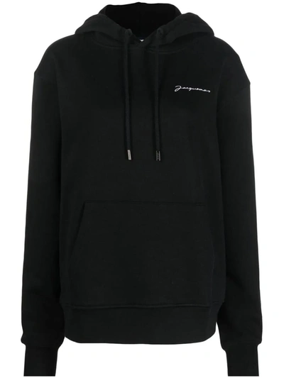 Shop Jacquemus Sweatshirt With Embroidery In Black