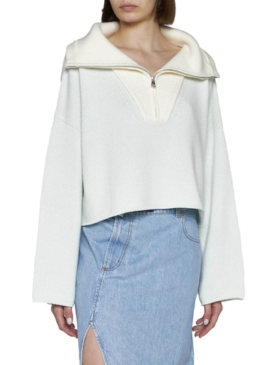 Shop Jw Anderson Sweaters In Mint Off White