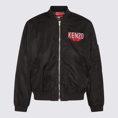 Shop Kenzo Black, White And Red Casual Jacket