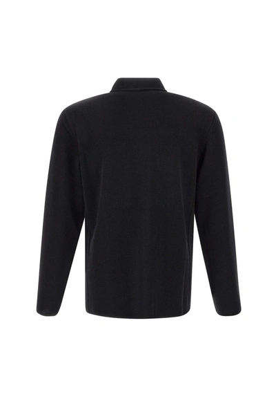 Shop Lardini Wool Knit Jacket In Black