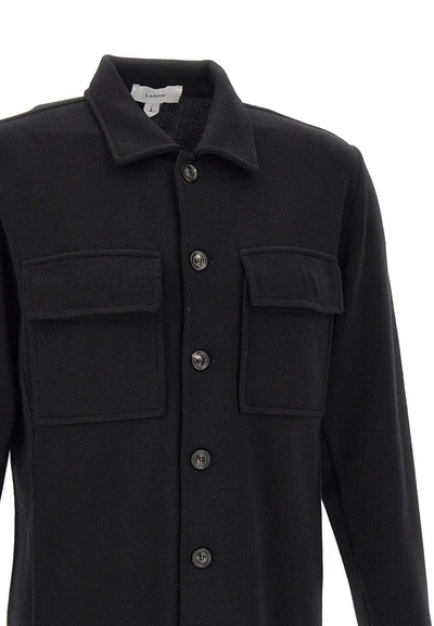Shop Lardini Wool Knit Jacket In Black