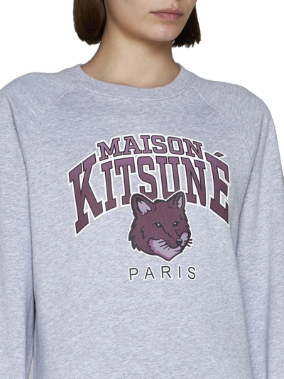 Shop Maison Kitsuné Maison Kitsune' Sweaters In Light Grey Melange