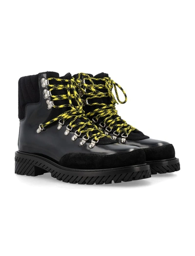 Shop Off-white Gstaad Lace Up Boot Black Black