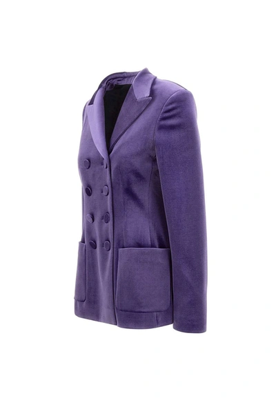 Shop Philosophy Di Lorenzo Serafini Velvet Blazer In Purple