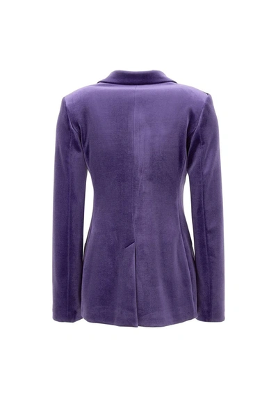 Shop Philosophy Di Lorenzo Serafini Velvet Blazer In Purple