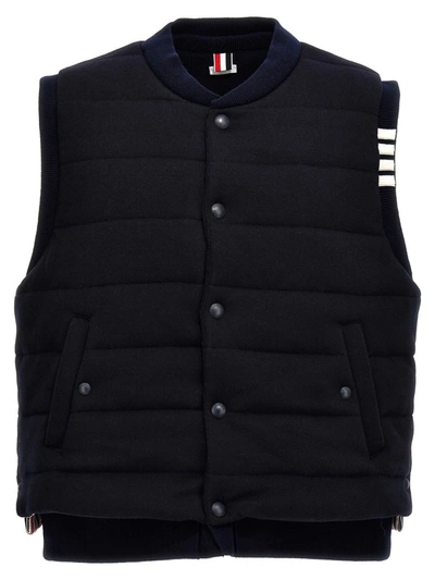 Shop Thom Browne '4 Bar' Reversible Vest In Blue