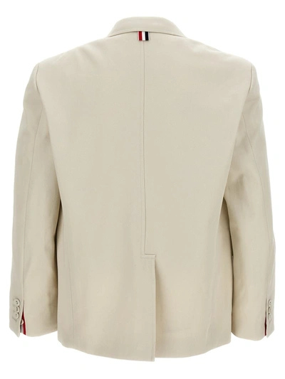 Shop Thom Browne 'uncronstructed Straight Fit' Blazer In Beige