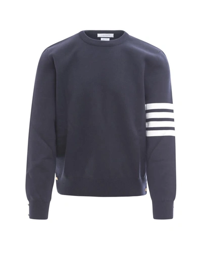 Shop Thom Browne Sweater In Blue