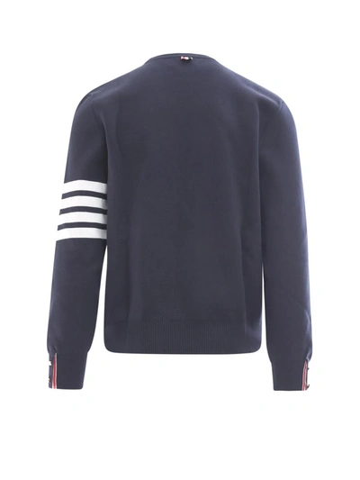 Shop Thom Browne Sweater In Blue