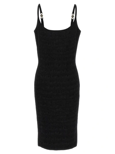 Shop Versace 'crocodile' Dress In Black