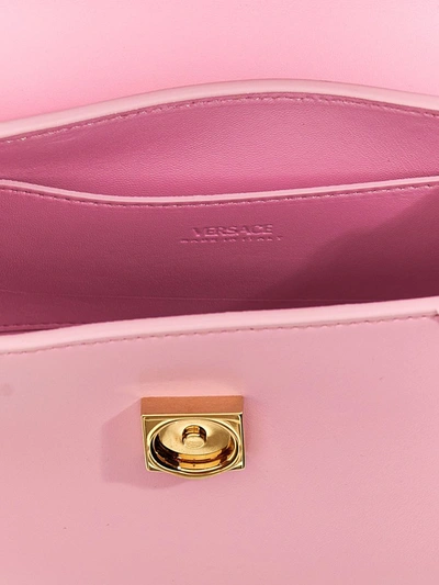 Shop Versace 'greca Goddess' Mini Handbag In Pink