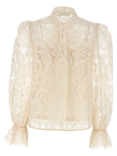 Shop Zimmermann 'lyrical Lace' Shirt In White