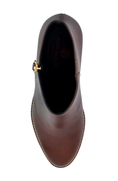 Marc Joseph New York Grand Central Bootie In Mocha Burnished Napa