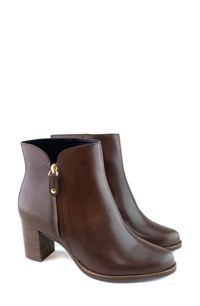 Marc Joseph New York Grand Central Bootie In Mocha Burnished Napa