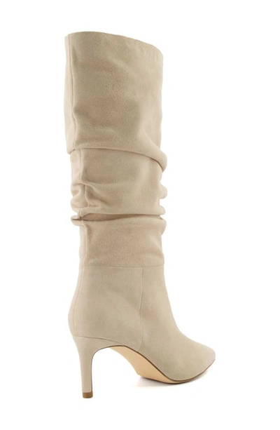 Shop Dune London Slouch Pointed Toe Boot In Sand