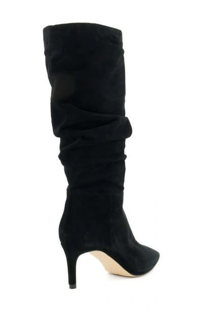 Dune London Slouch Pointed Toe Boot In Black