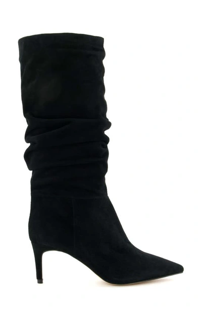 Dune London Slouch Pointed Toe Boot In Black