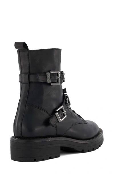 Dune London Plazas Combat Boot In Black