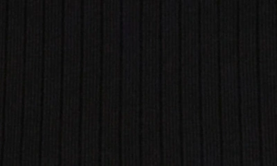 Halogen Short Sleeve Mock Neck Rib Sweater In Rich Black