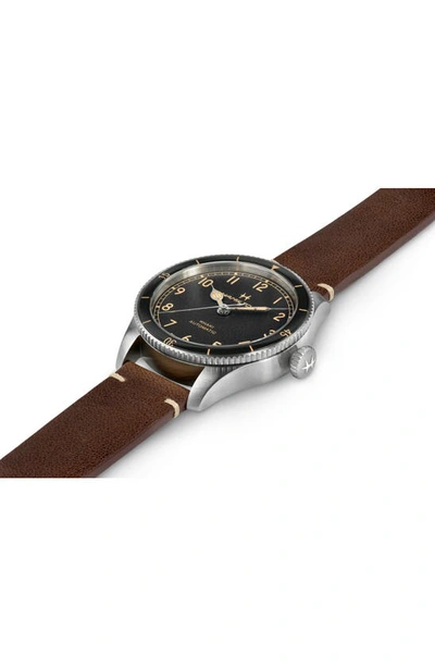 Shop Hamilton Khaki Aviation Pilot Pioneer Watch, 38mm In Black