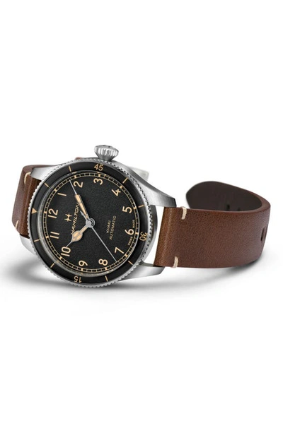 Shop Hamilton Khaki Aviation Pilot Pioneer Watch, 38mm In Black