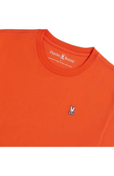 Shop Psycho Bunny Classic Crewneck T-shirt In Tangerine Tango