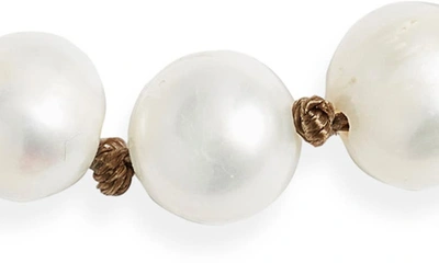 Shop Roxanne Assoulin Lagoon Freshwater Pearl Beaded Bracelet In Ivory