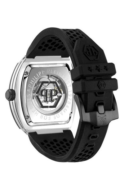 Shop Philipp Plein The $keleton Silicone Strap Watch, 44mm In Two Tone