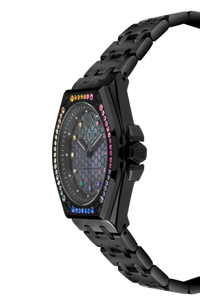 Shop Philipp Plein Plein Extreme Bracelet Watch, 38mm In Ip Black