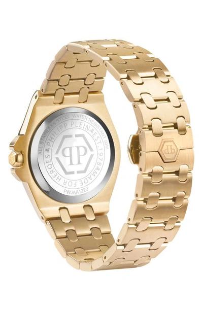 Shop Philipp Plein Plein Extreme Bracelet Watch, 38mm In Ip Yellow Gold