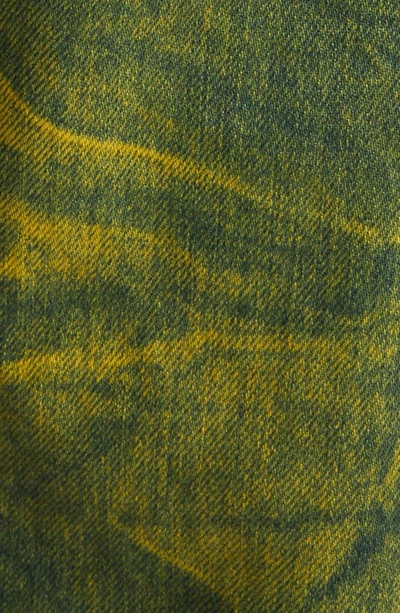 Shop Acne Studios 2021m Tie Dye Cotton Denim Straight Leg Jeans In Yellow/ Blue