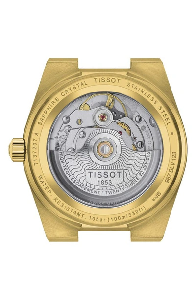 Tissot Women's Swiss Automatic Prx Powermatic 80 Gold Pvd Stainless Steel Bracelet Watch 35mm In Gold