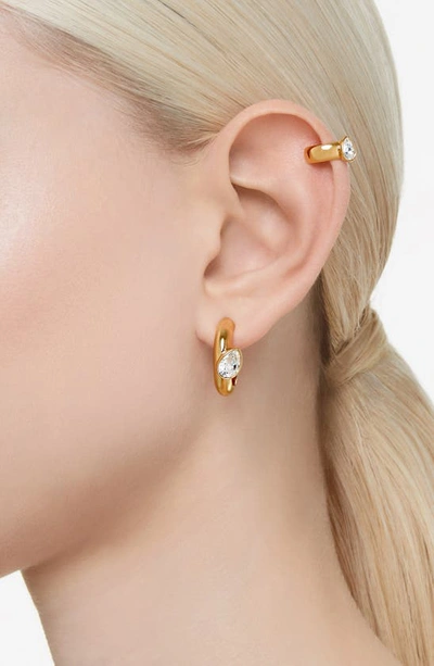 Swarovski Women's Dextera Goldtone & Crystal Hoop Earrings & Ear Cuff Set In Gold