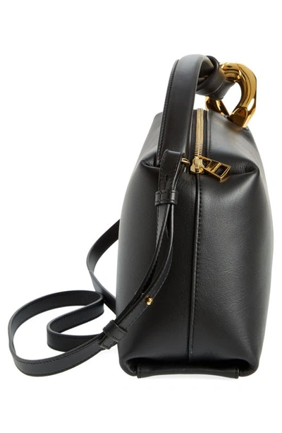 Jw Anderson 'corner' Black Handbag With Metallic Knot Detail In Black