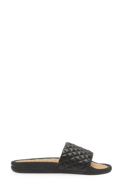 Shop Apl Athletic Propulsion Labs Lusso Quilted Slide Sandal In Black / Tan