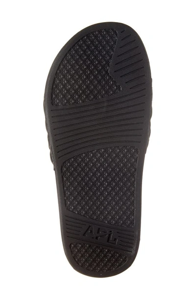 Shop Apl Athletic Propulsion Labs Lusso Quilted Slide Sandal In Black / Tan