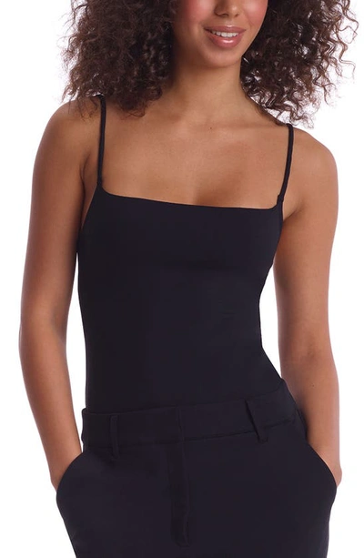Commando Stretch Neoprene Camisole Thong Bodysuit In Black
