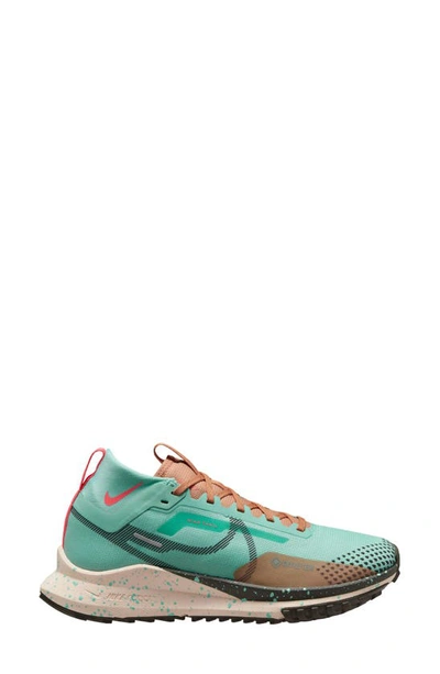 Shop Nike React Pegasus Trail 4 Gore-tex® Waterproof Running Shoe In Emerald/ Sequoia/ Brown